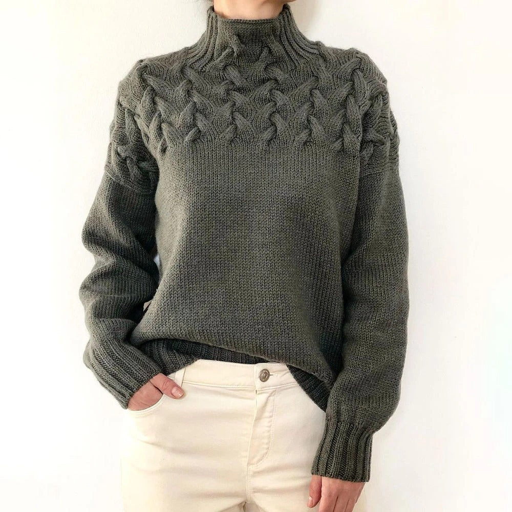 Amélie High Collar Knit Sweater