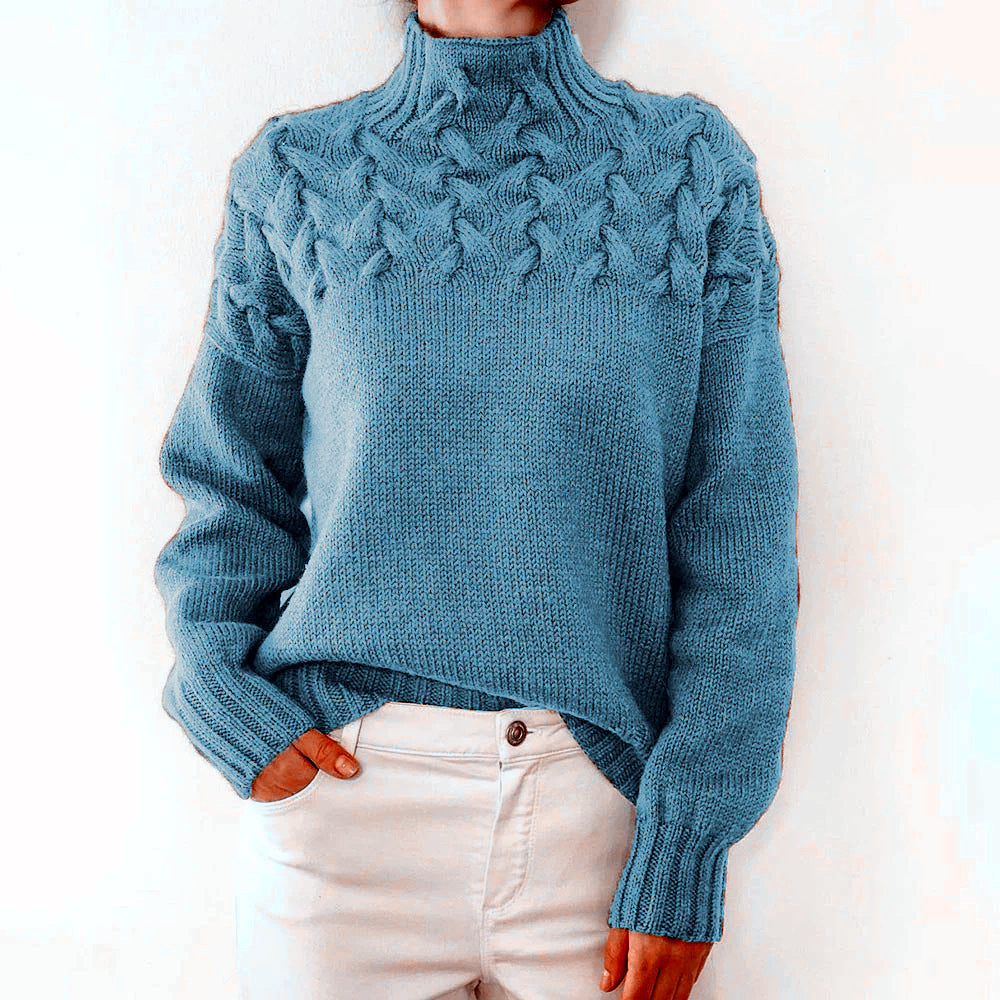 Amélie High Collar Knit Sweater