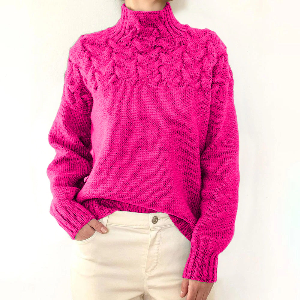 Amélie High Collar Knit Sweater