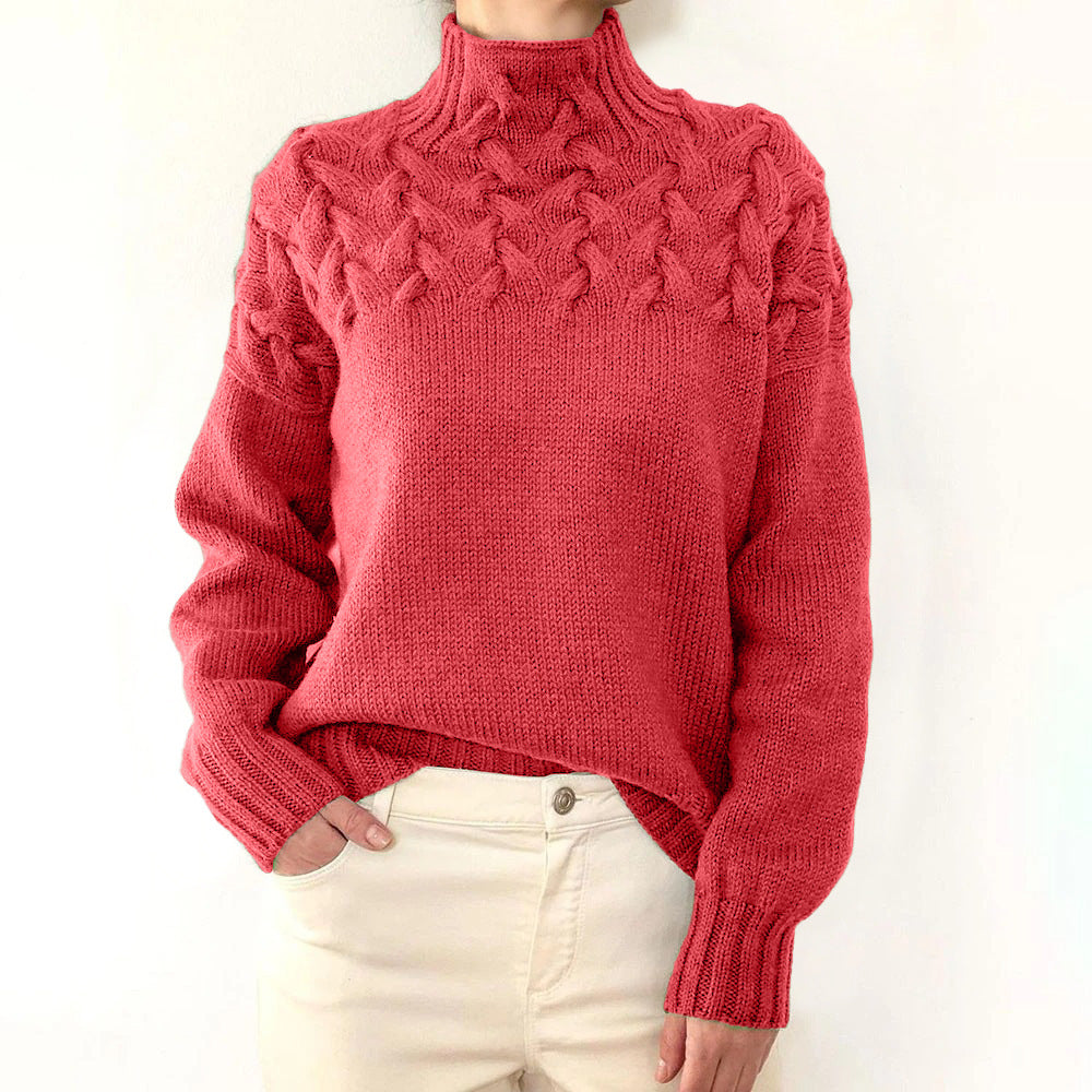 Amélie High Collar Knit Sweater