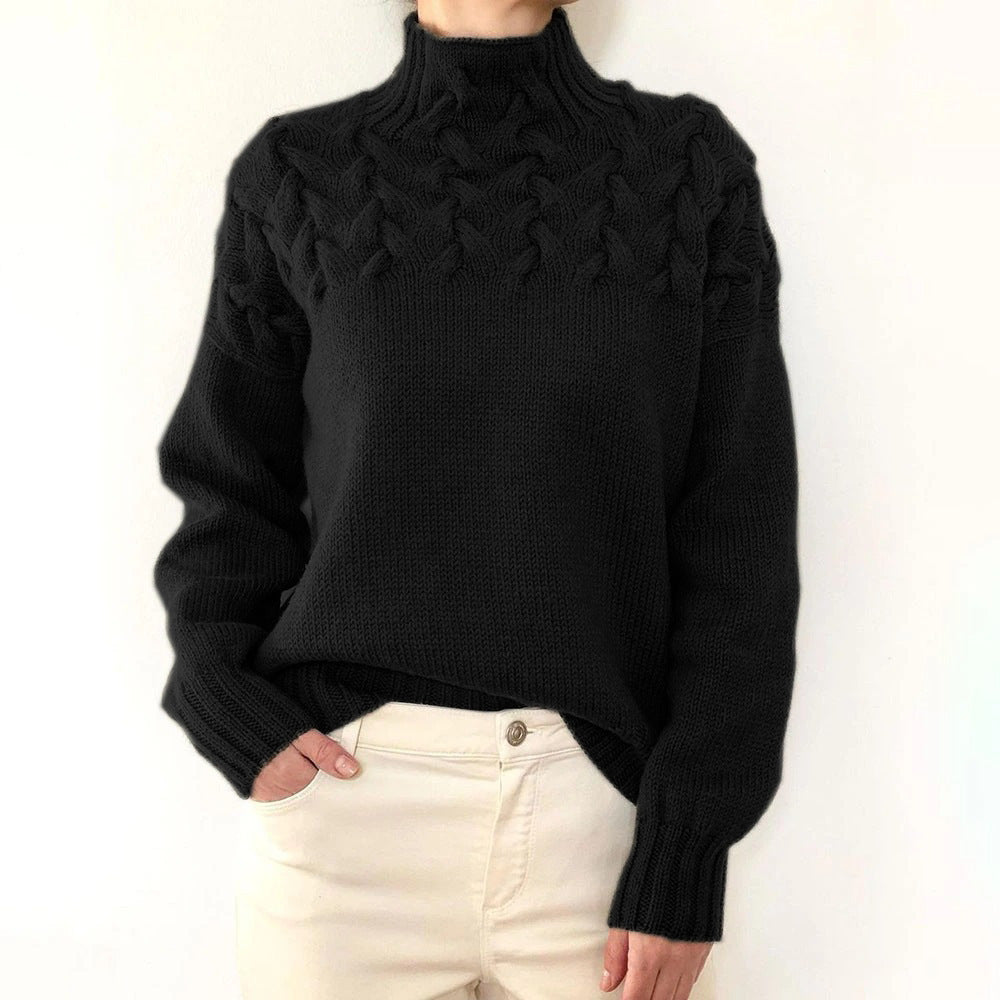 Amélie High Collar Knit Sweater