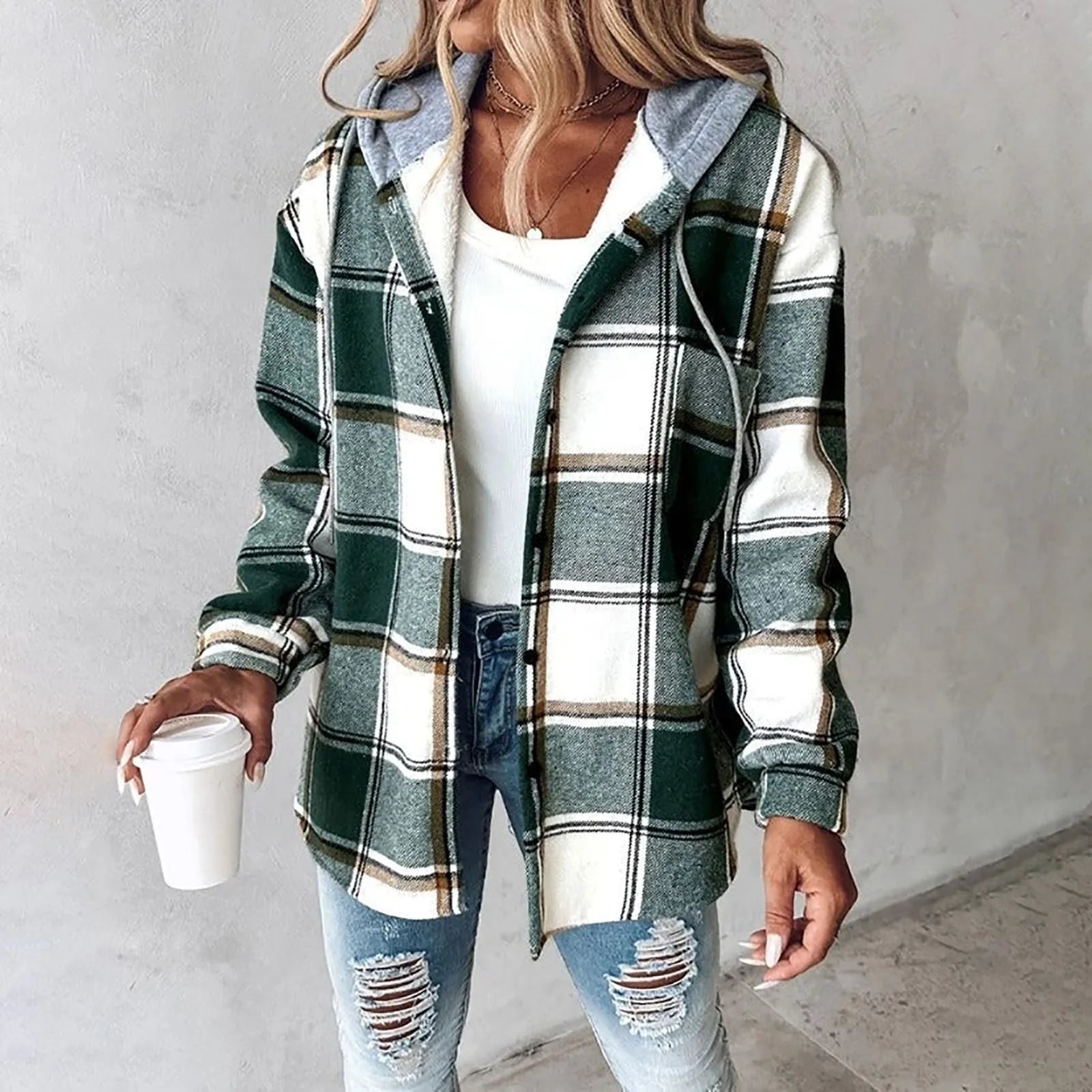 Naya – Checked Zip Overshirt