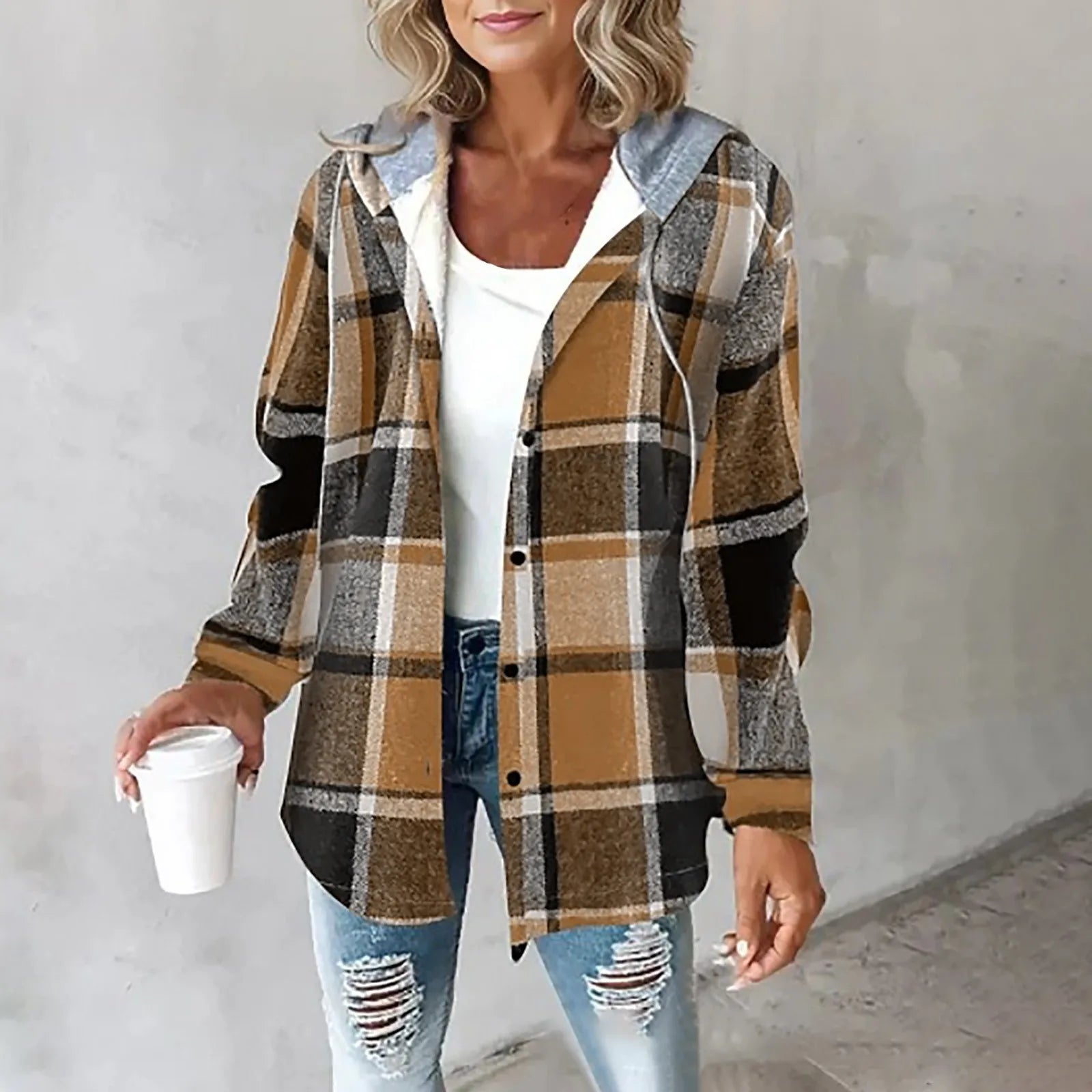 Naya – Checked Zip Overshirt