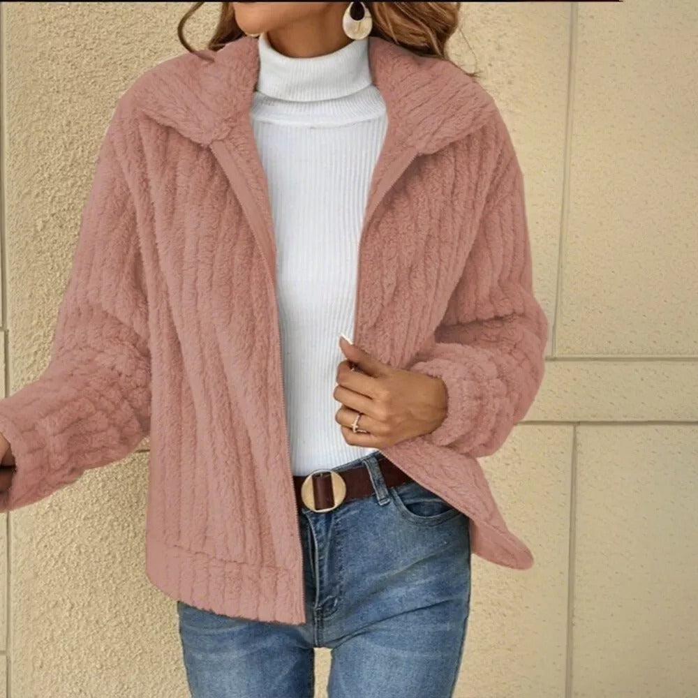 Sienna – Textured Fleece Coat