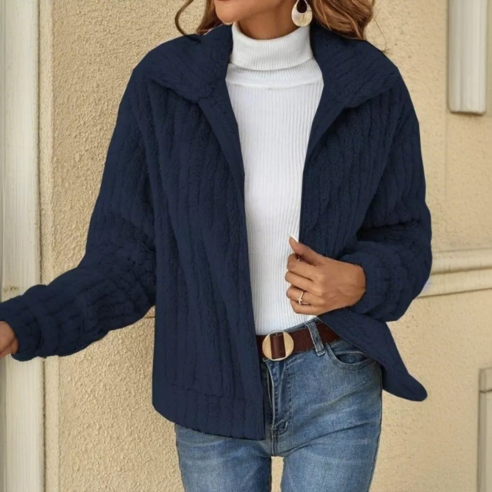 Sienna – Textured Fleece Coat