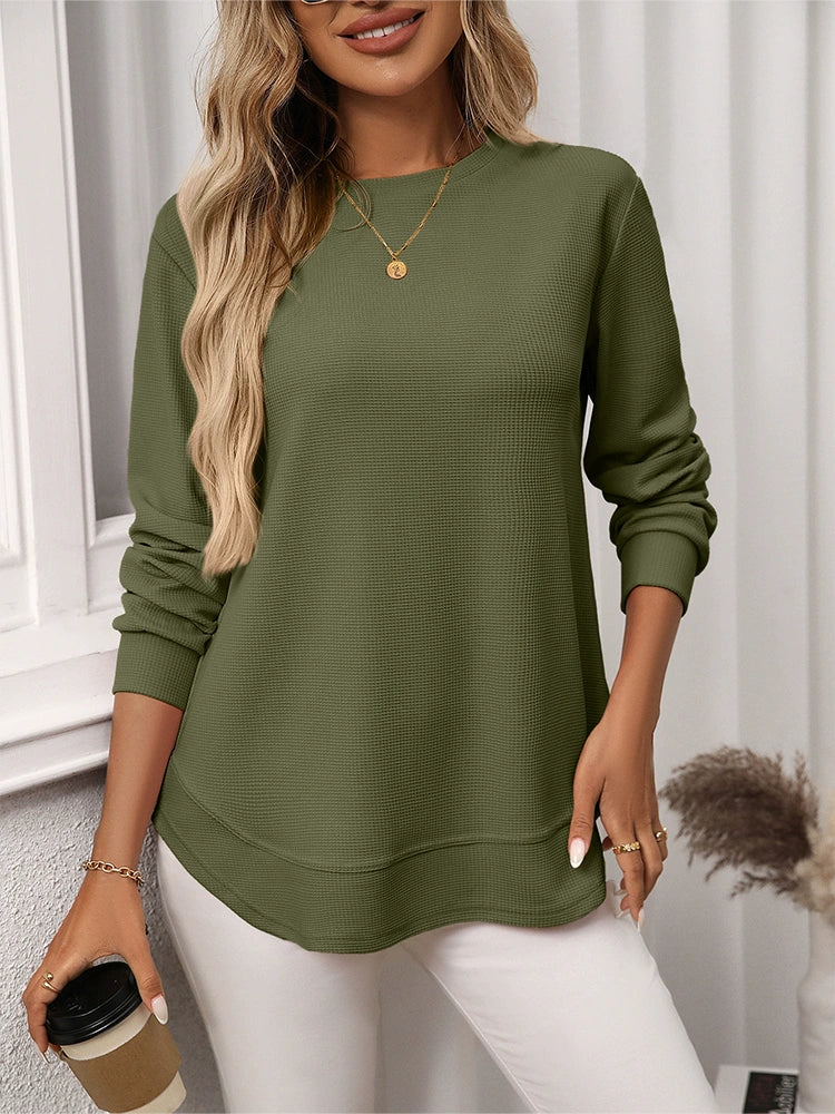 Amelia | Waffle Knit Pullover