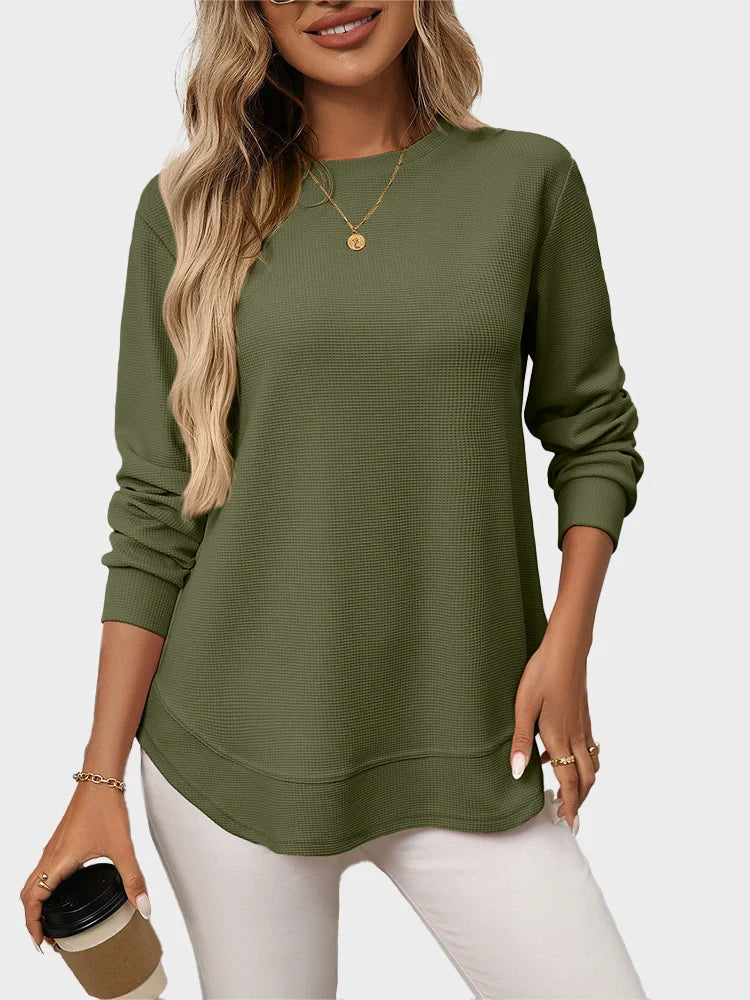 Amelia | Waffle Knit Pullover