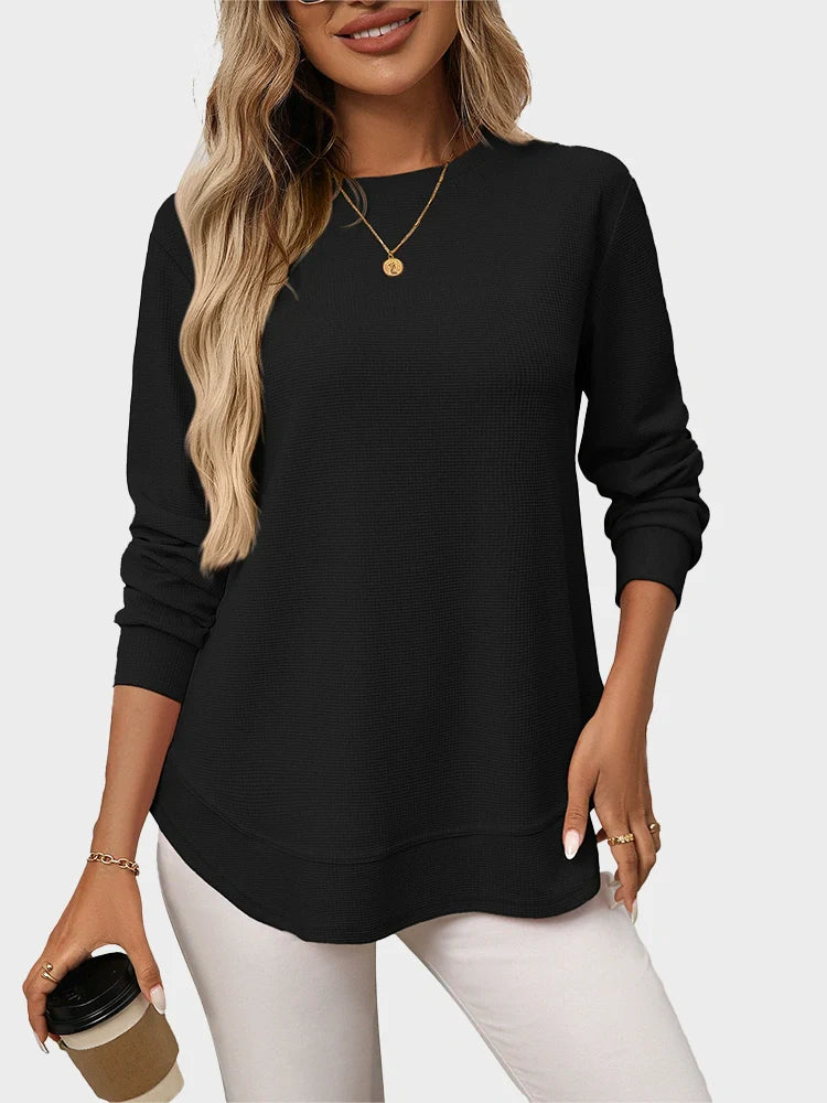 Amelia | Waffle Knit Pullover