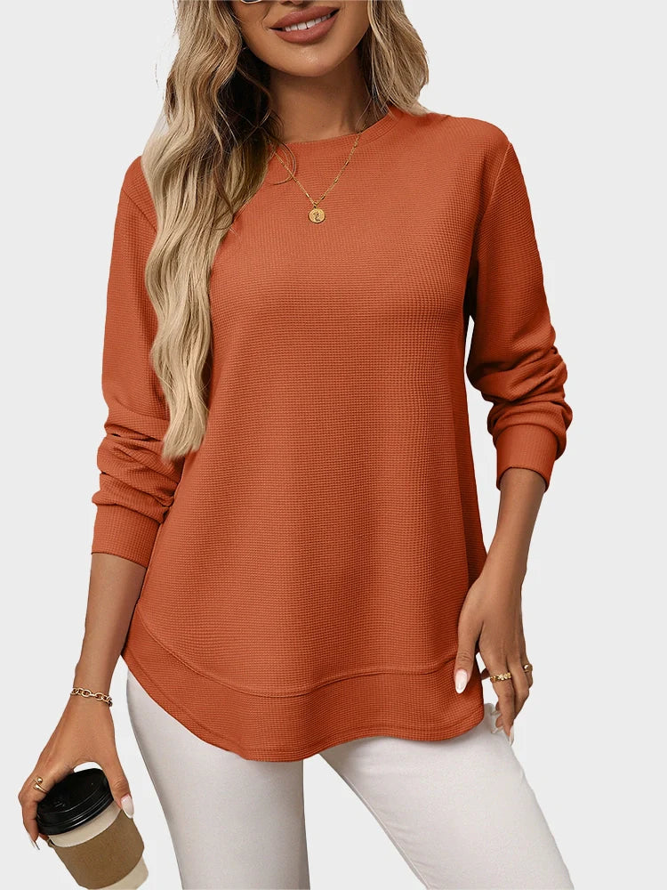 Amelia | Waffle Knit Pullover