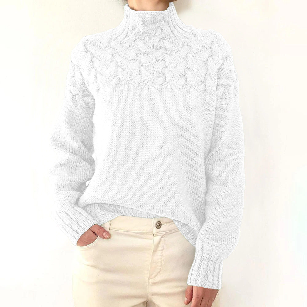 Amélie High Collar Knit Sweater