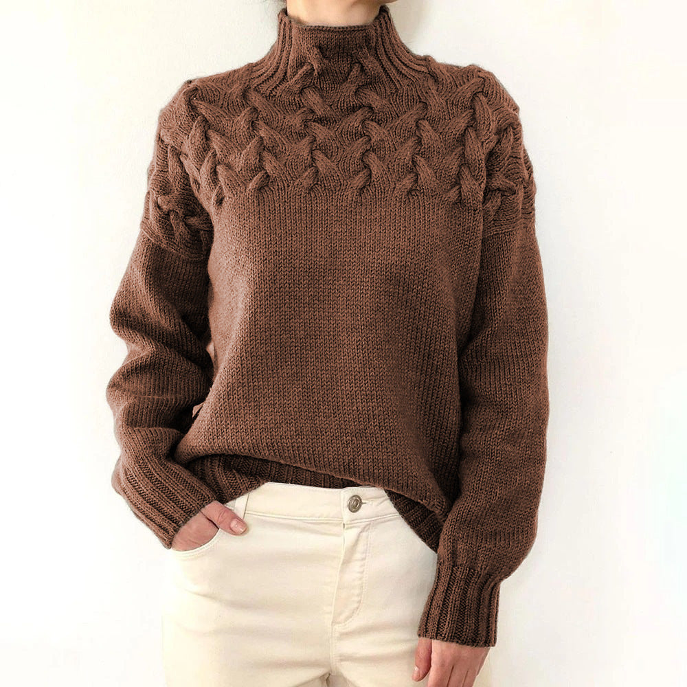 Amélie High Collar Knit Sweater