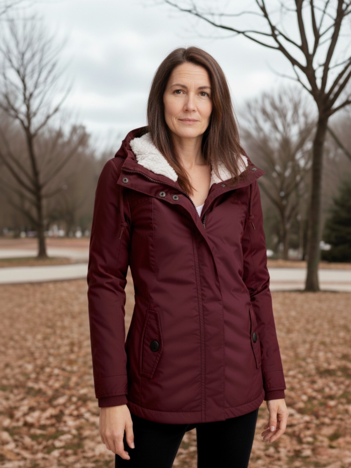 ELARA | LONG JACKET WITH HOOD AND LINING